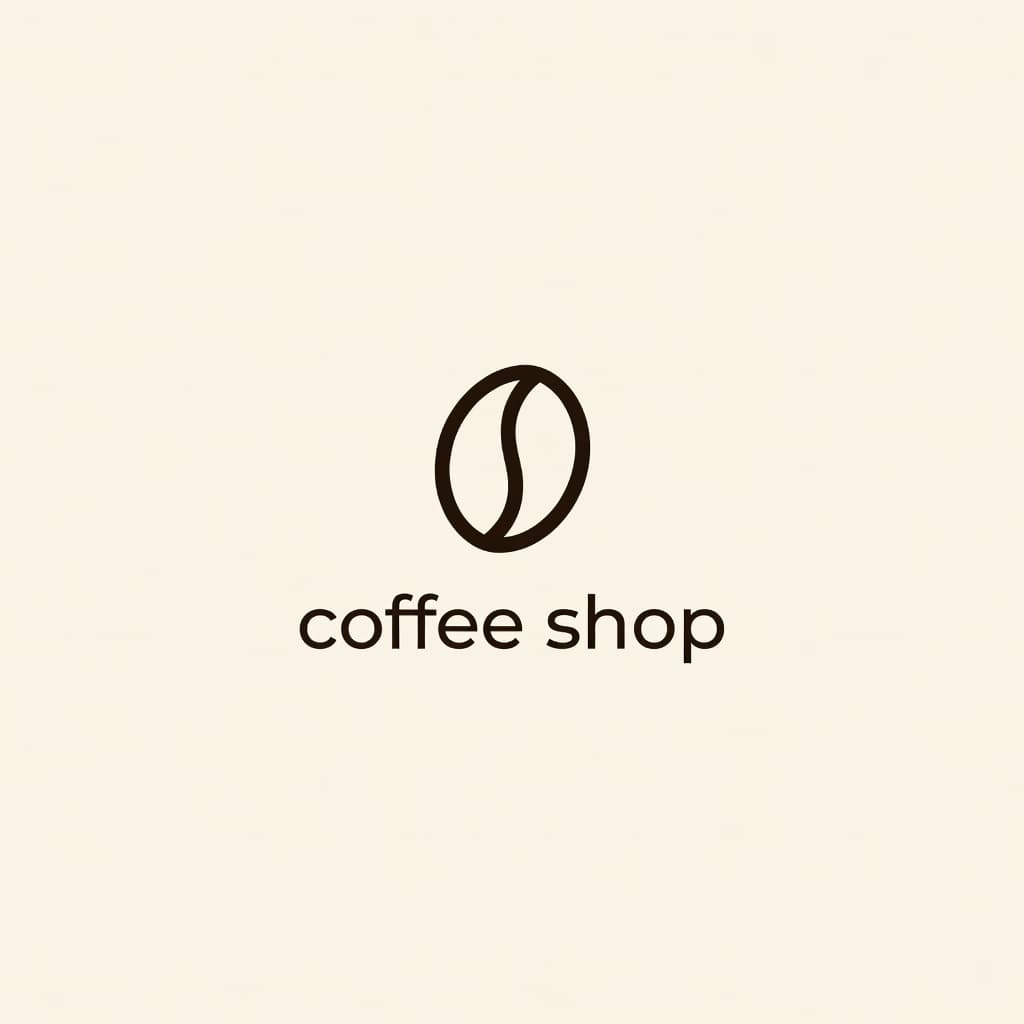 Minimalist coffee shop logo concept created with the Logify AI logo maker